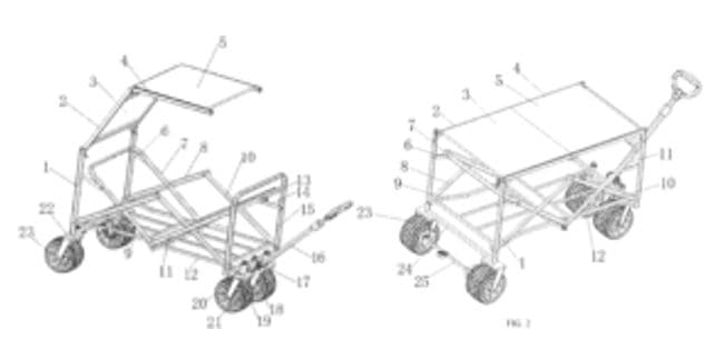 Today’s Patent – Folding Wagon with Folding Table