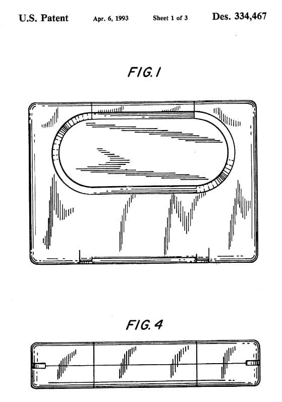 TODAY’S PATENT – CASE FOR MAGNETIC TAPE CASSETTE
