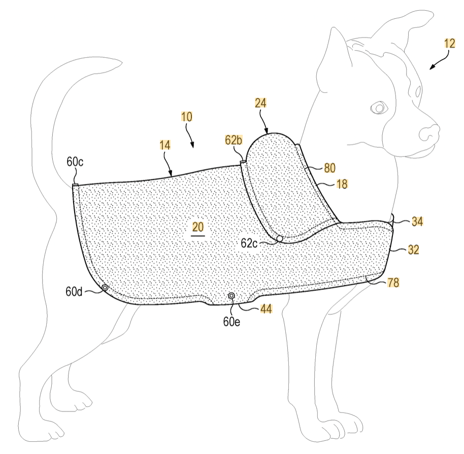 TODAY’S PATENT – DOG COAT WITH CONCEALABLE OUTER LAYER