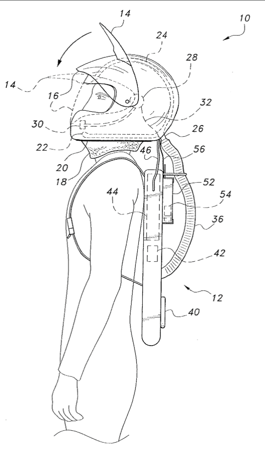 TODAY’S PATENT – ENVIRONMENTAL SYSTEM FOR MOTORSPORTS HELMETS