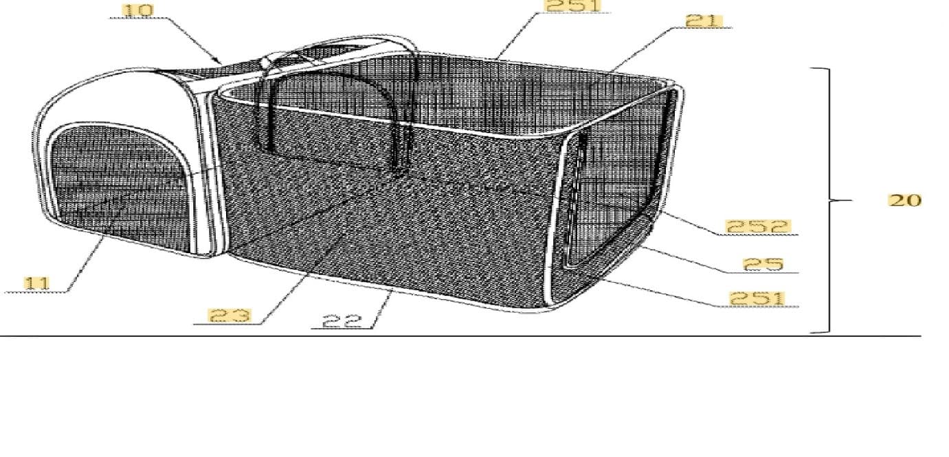TODAY’S PATENT – FOLDABLE AND EXPANDABLE PET CARRIER BAG