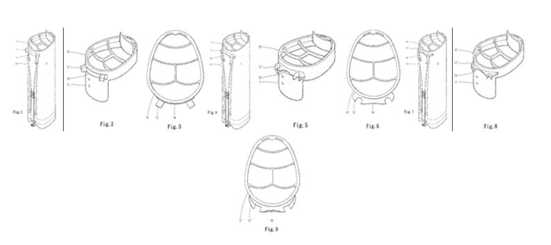 TODAY’S PATENT – HEAD FRAME FOR GOLF CLUB-BAGGING DEVICE
