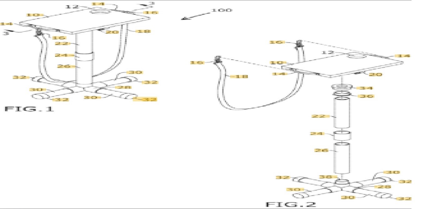 TODAY’S PATENT – COLLAPSIBLE TRAY TABLE