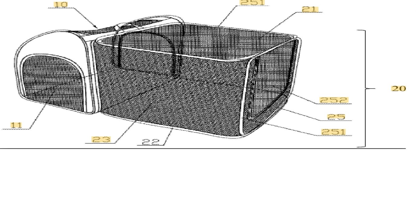 TODAY’S PATENT – FOLDABLE AND EXPANDABLE PET CARRIER BAG